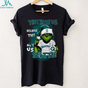 Grinch x They Hate Us Because They Ain't Us Seattle Mariners Baseball T Shirt