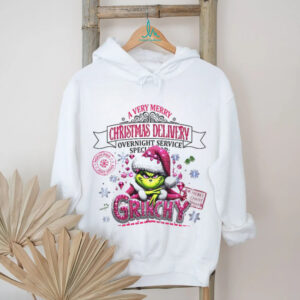 Grinchy a very Merry Christmas delivery overnight service Xmas shirt