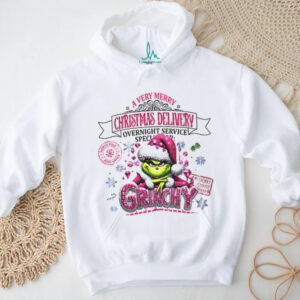 Grinchy a very Merry Christmas delivery overnight service Xmas shirt