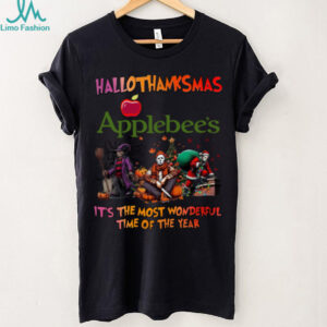 Hallothanksmas Horror Movies Shirt Applebee’s Holiday Halloween Christmas Tee