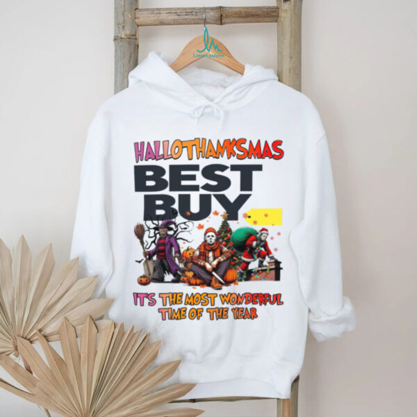 Hallothanksmas Horror Movies Shirt Best Buy Holiday Halloween Christmas Tee