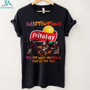 Halloween Thanksgiving Christmas Shirt Horror Movies X FritoLay Hallothanksmas Tee