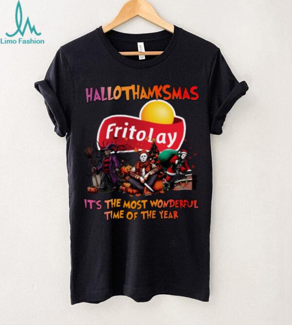 Halloween Thanksgiving Christmas Shirt Horror Movies X FritoLay Hallothanksmas Tee