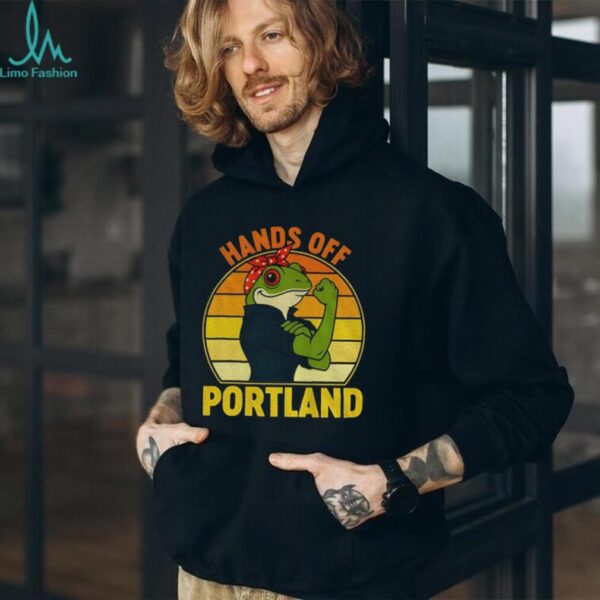 Hands Off Portland Frog Rosie The Riveter vintage shirt