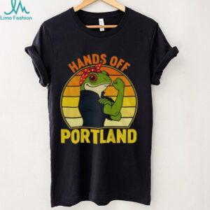 Hands Off Portland Frog Rosie The Riveter vintage shirt