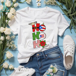 Ho Ho Ho Bad Bunny Navidad Boricua Puerto Rico flag Merry Christmas shirt