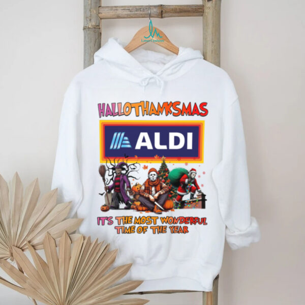 Horror Movies Aldi Hallothanksmas It’s The Most Wonderful Time T Shirt
