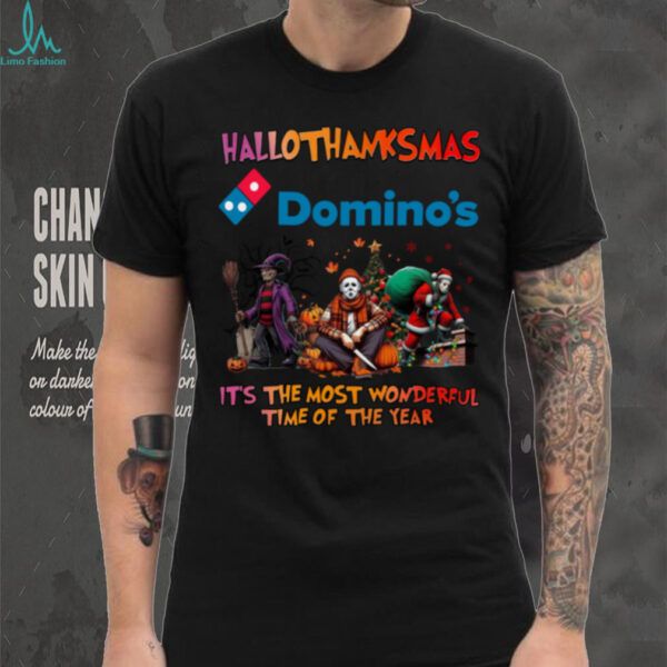 Horror Movies Domino’s Hallothanksmas It’s The Most Wonderful Time T Shirt