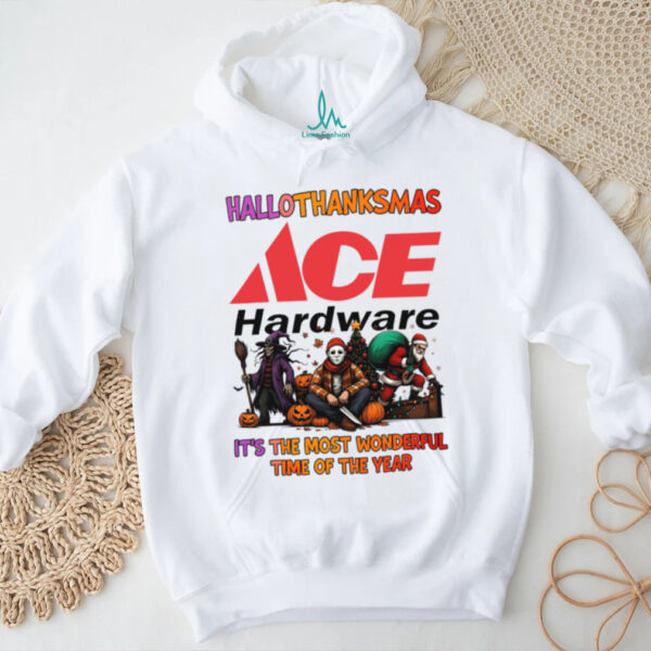 Horror Movies X Ace Hardware Tyson It’S The Most Wonderful Time Of The Year Happy Hallothanksmas Shirt