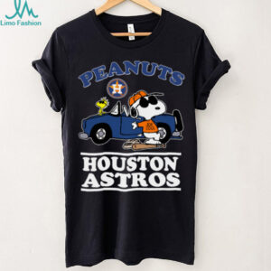Houston Astros Snoopy Peanuts Car Baseball T Shirt