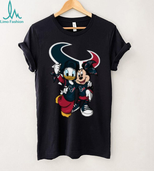 Houston Texans Disney Mickey & Minnie Huddle T Shirt