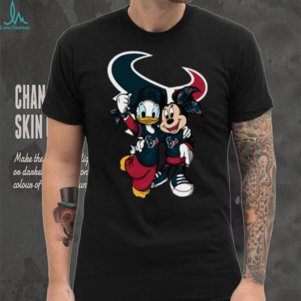 Houston Texans Disney Mickey & Minnie Huddle T Shirt