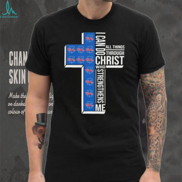 I can do all things through Christ who strengthens me Philadelphia Phillies baseball cross shirt