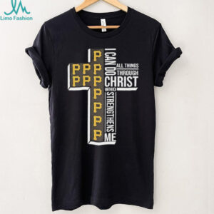 I can do all things through Christ who strengthens me Pittsburgh Pirates baseball cross shirt
