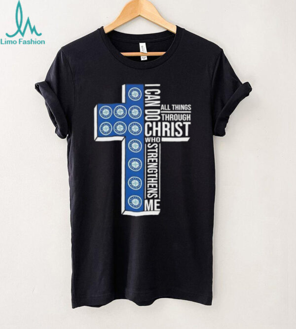 I can do all things through Christ who strengthens me Seattle Mariners baseball cross shirt