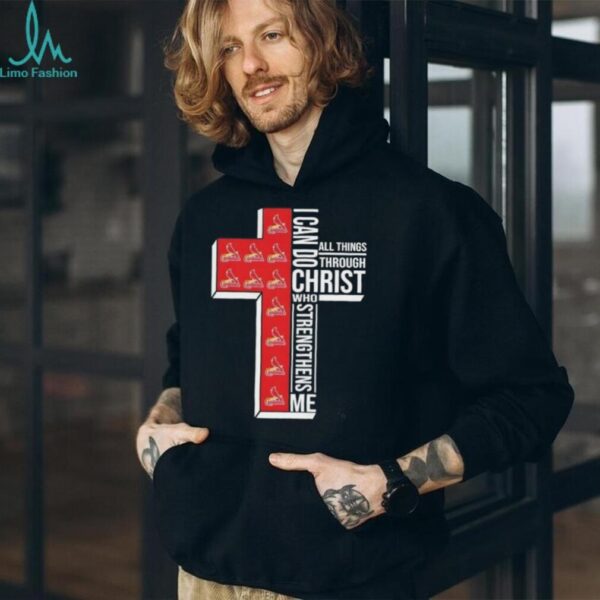 I can do all things through Christ who strengthens me St. Louis Cardinals baseball cross shirt