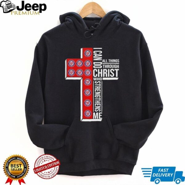 I can do all things through Christ who strengthens me Washington Nationals baseball cross shirt