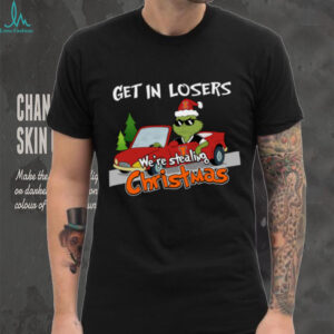 Illinois Fighting Illini Grinch Christmas T Shirt Get In Losers We’re Stealing Christmas Holiday Tee