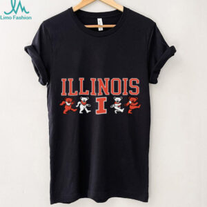 Illinois Fighting Illini X Grateful Dead Mascot Bears T Shirt
