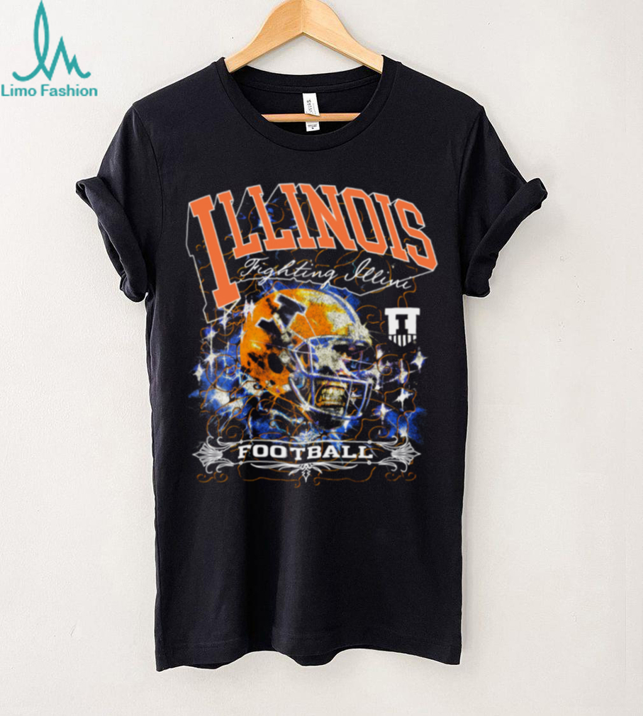 Illinois Illini Retro Grunge College Football Helmet Shirt Illinois Illini Retro Grunge College Football Helmet Shirt
