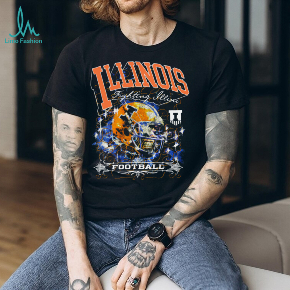 Illinois Illini Retro Grunge College Football Helmet Shirt Illinois Illini Retro Grunge College Football Helmet Shirt