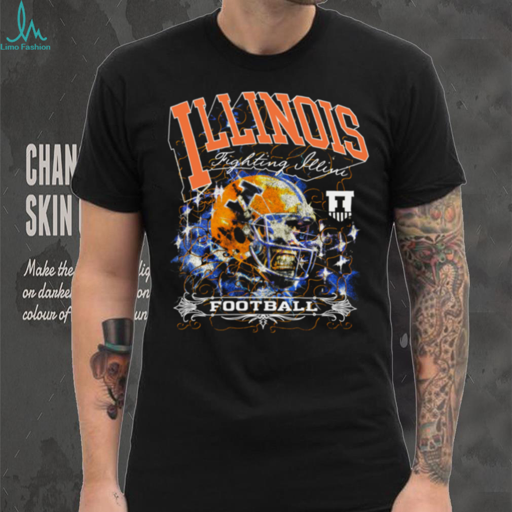 Illinois Illini Retro Grunge College Football Helmet Shirt Illinois Illini Retro Grunge College Football Helmet Shirt