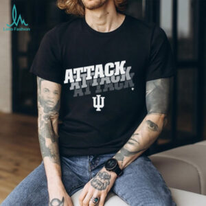 Indiana Football Attack Attack Attack Crimson Slogan Graphic Shirt