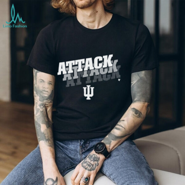 Indiana Football Attack Attack Attack Crimson Slogan Graphic Shirt