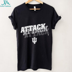 Indiana Football Attack Attack Attack Crimson Slogan Graphic Shirt