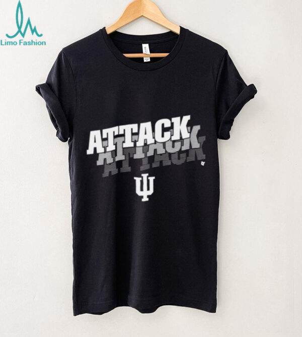 Indiana Football Attack Attack Attack Crimson Slogan Graphic Shirt