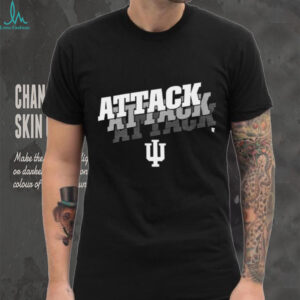 Indiana Football Attack Attack Attack Crimson Slogan Graphic Shirt