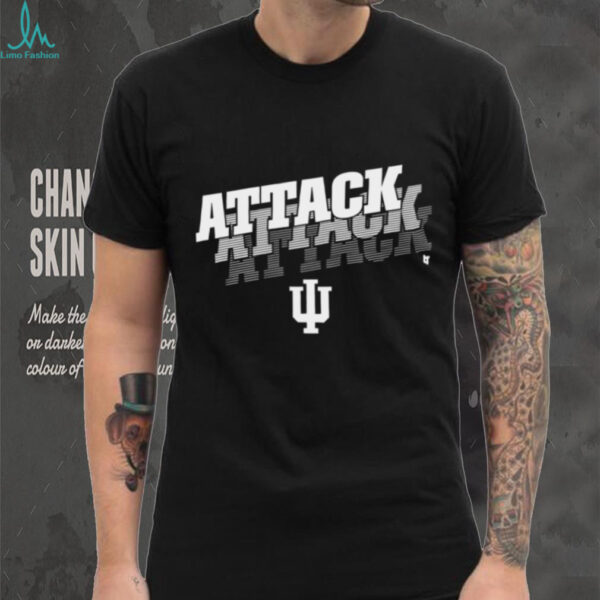Indiana Football Attack Attack Attack Crimson Slogan Graphic Shirt