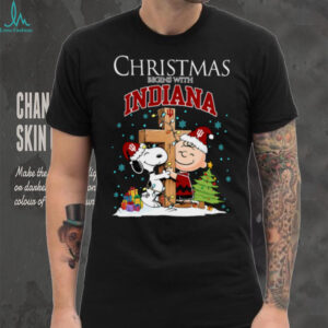Indiana Hoosiers Snoopy Christmas Shirt Charlie Brown Holiday Football Tee