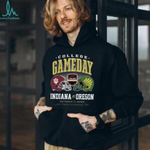 Indiana Hoosiers vs Oregon Ducks College GameDay Live From Eugene OR October 11 2025 Helmets T Shirt
