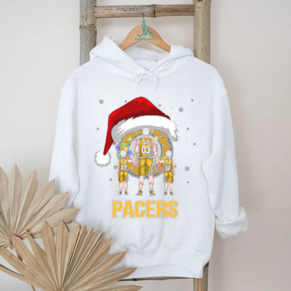 Indiana Pacers Family Christmas Shirt – Custom NBA Fan Tee – Personalized Dad Gift with Name & Number for Holiday & Basketball Fans