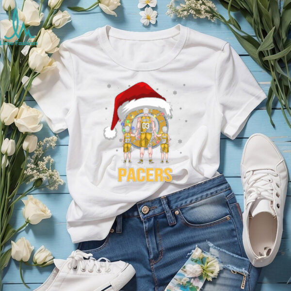 Indiana Pacers Family Christmas Shirt – Custom NBA Fan Tee – Personalized Dad Gift with Name & Number for Holiday & Basketball Fans