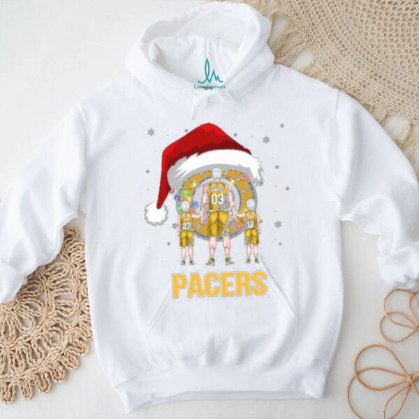Indiana Pacers Family Christmas Shirt – Custom NBA Fan Tee – Personalized Dad Gift with Name & Number for Holiday & Basketball Fans