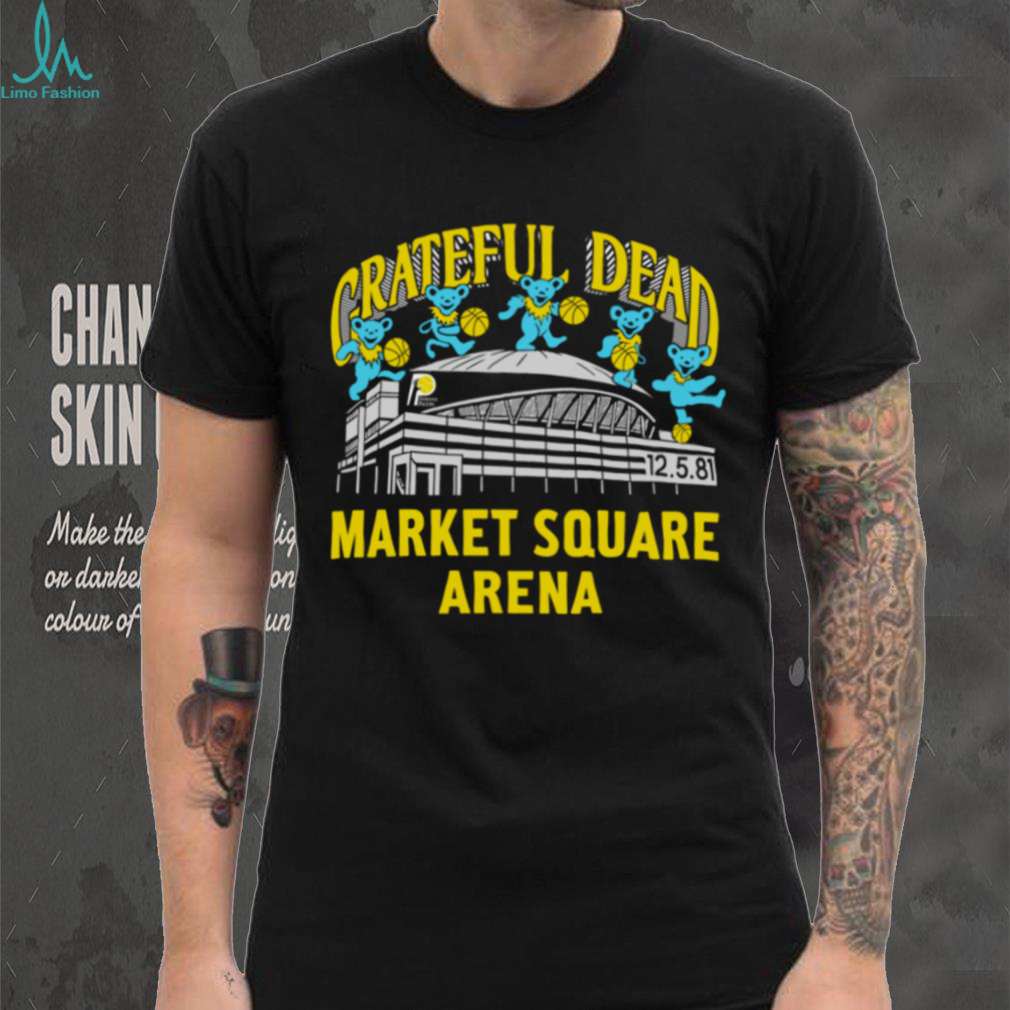 Indiana Pacers Grateful Dead Bears Market Square Arena TShirt Indiana Pacers Grateful Dead Bears Market Square Arena TShirt