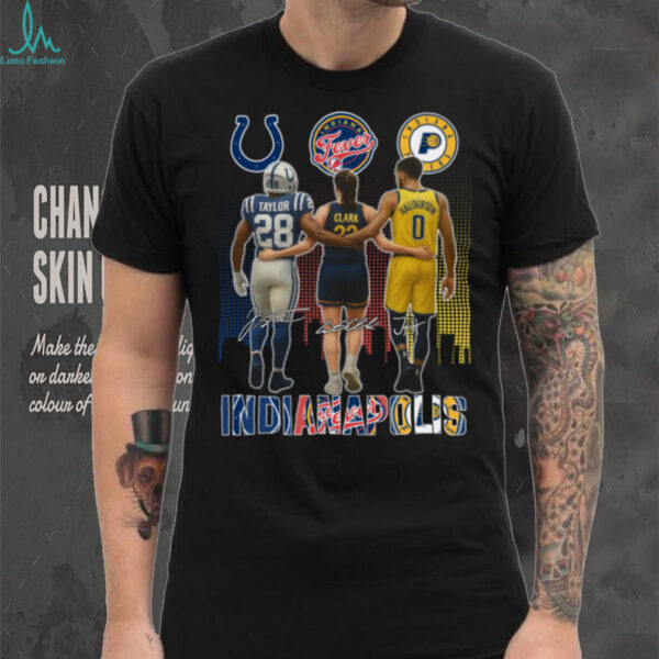 Indianapolis Jonathan Taylor Fever Caitlin Clark Pacers Tyrese Haliburton 2025 T Shirt