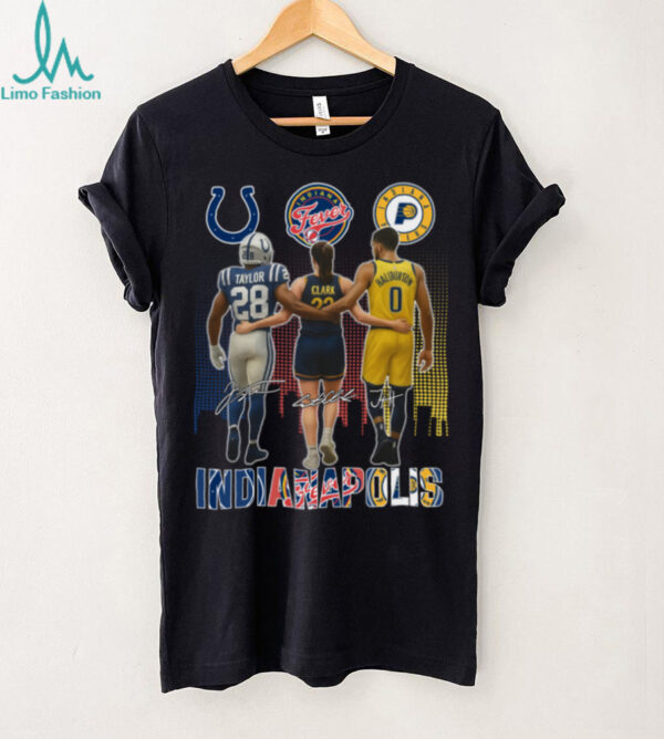 Indianapolis Jonathan Taylor Fever Caitlin Clark Pacers Tyrese Haliburton 2025 T Shirt