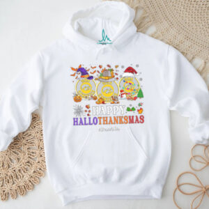 Iowa Hawkeyes Happy Hallothanksmas NCAA Football Shirt – Custom Name Holiday Gift Tee, Ugly Christmas Party Outfit for Families