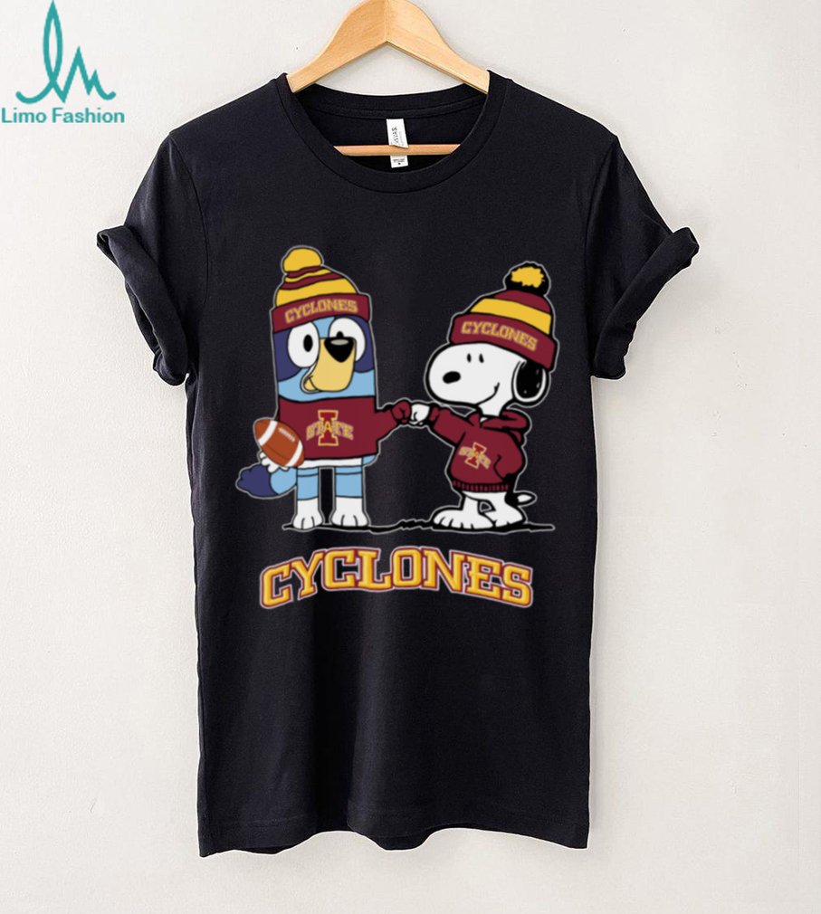 Iowa State Cyclones x Snoopy Bluey Christmas Football NCAA TShirt Iowa State Cyclones x Snoopy Bluey Christmas Football NCAA TShirt