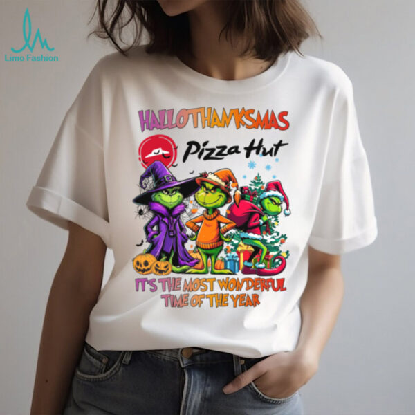 It’s The Most Wonderful Time Of The Year Grinch x Pizza Hut Christmas Halloween Thanksgiving Shirt