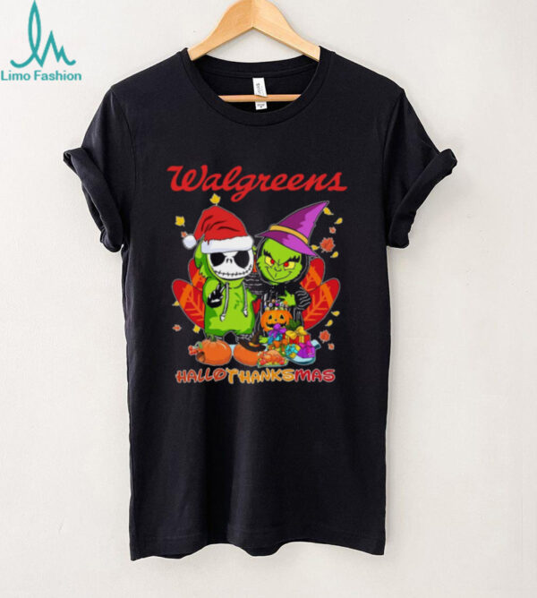Jack Skellington And Grinch x Walgreens Happy HalloThanksMas Turkey Logo Tee