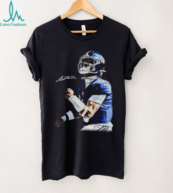 Jaxson Dart Aura New York Giants NFL Football signature shirt