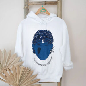 Jaxson Dart Blood Blank Blue Face New York Giants NFL Football 2025 shirt