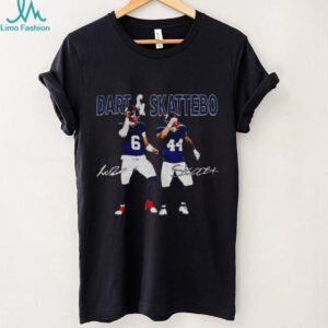 Jaxson Dart Cam Skattebo laser eyes New York Football signature retro shirt