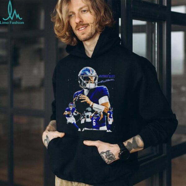 Jaxson Dart The Arrival New York Giants NFL Football signature graphic shirt