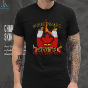 Jimmy Korderas Canadian Heat Magnet Refrigerant logo shirt