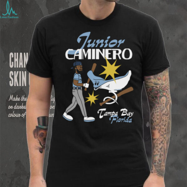 Jomboy Media Shop Tampa Bay Rays Junior Caminero Superstar Cartoon T Shirt